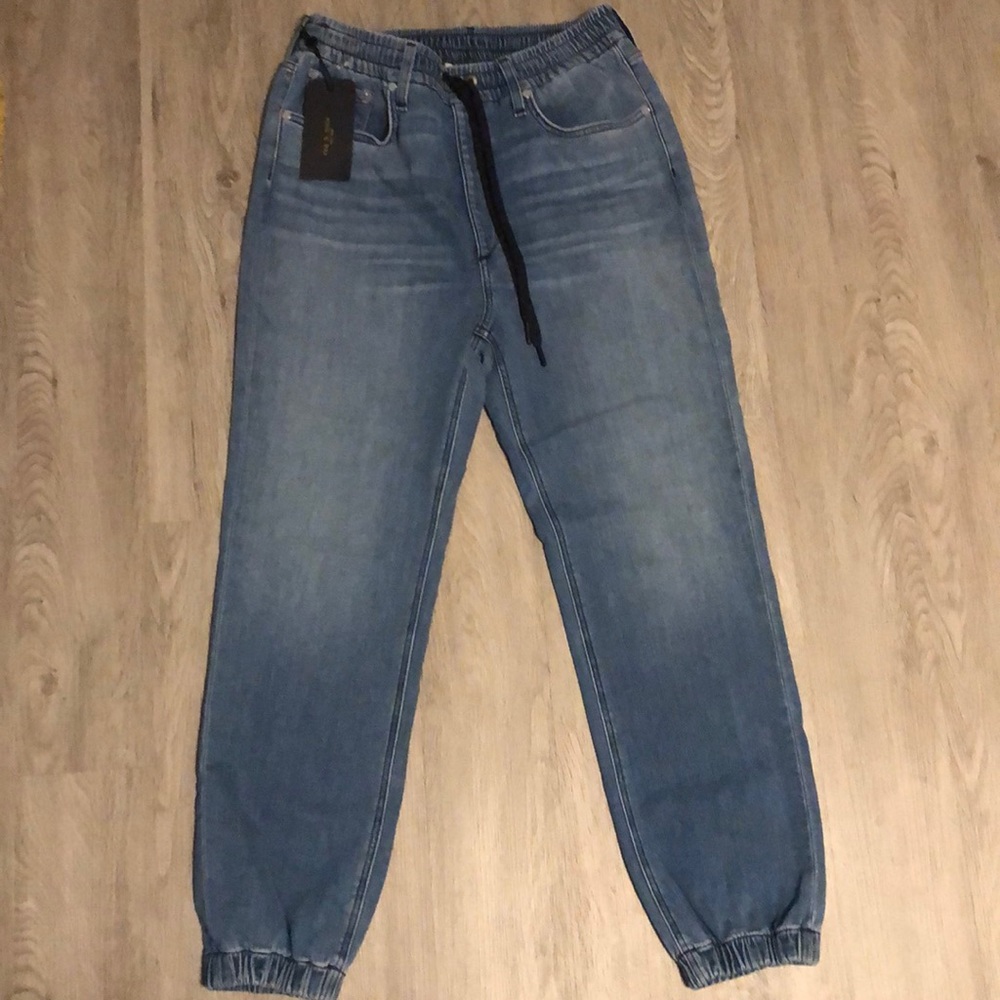 Cinch waist denim